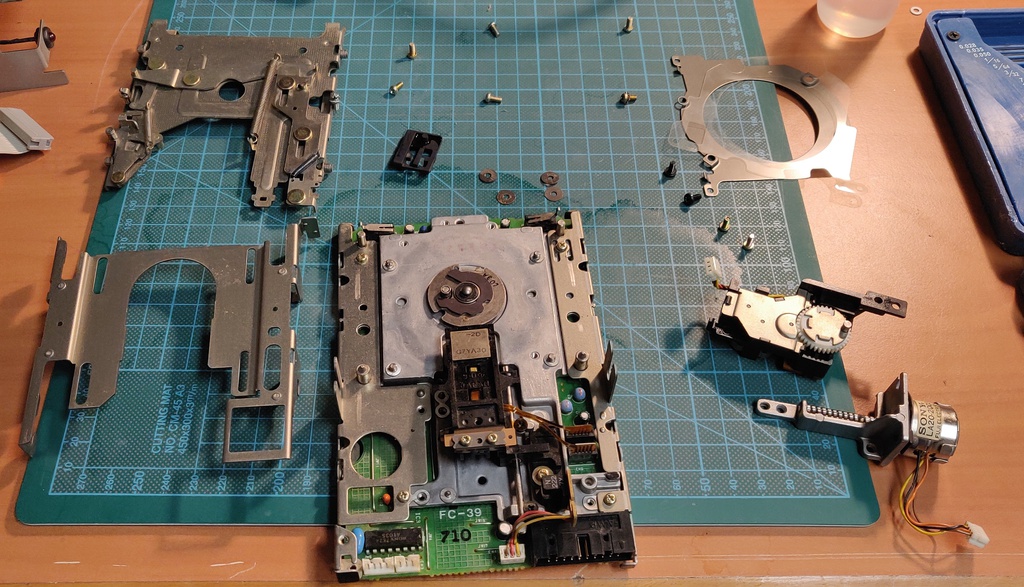 Floppy drive disassembled cleaned and lubed