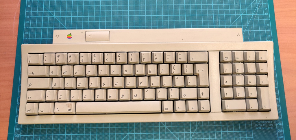 Keyboard before cleaning