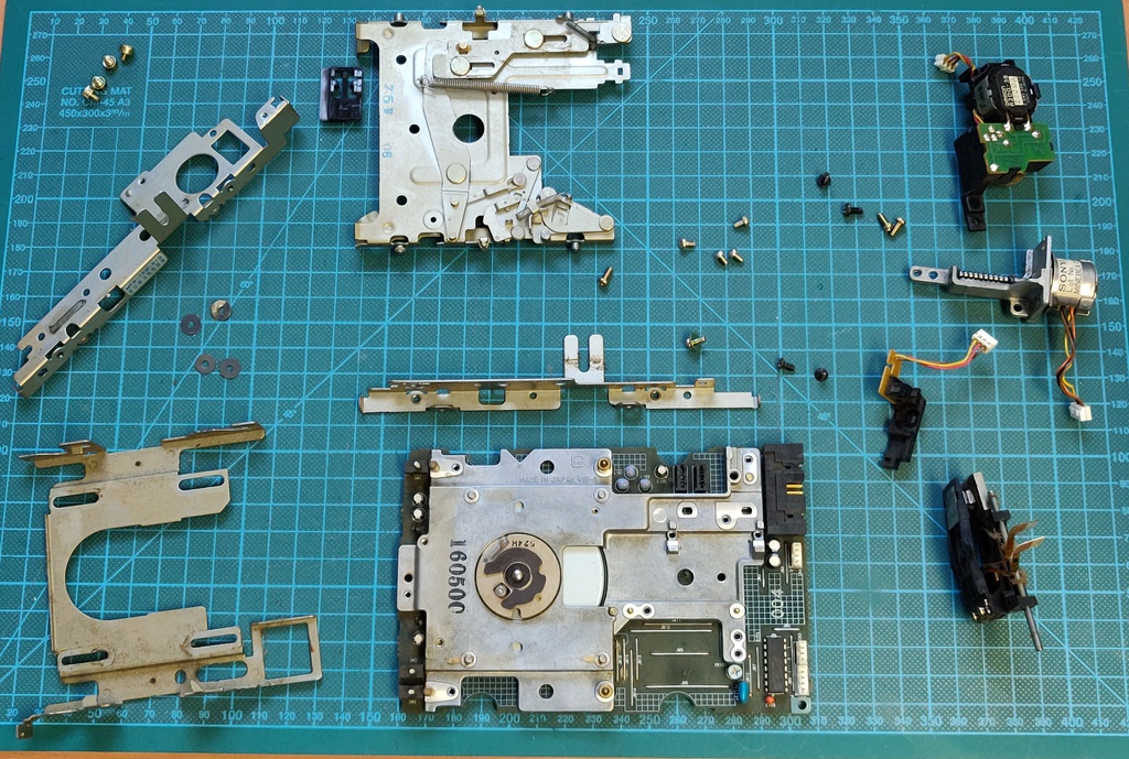 Floppy drive disassembled