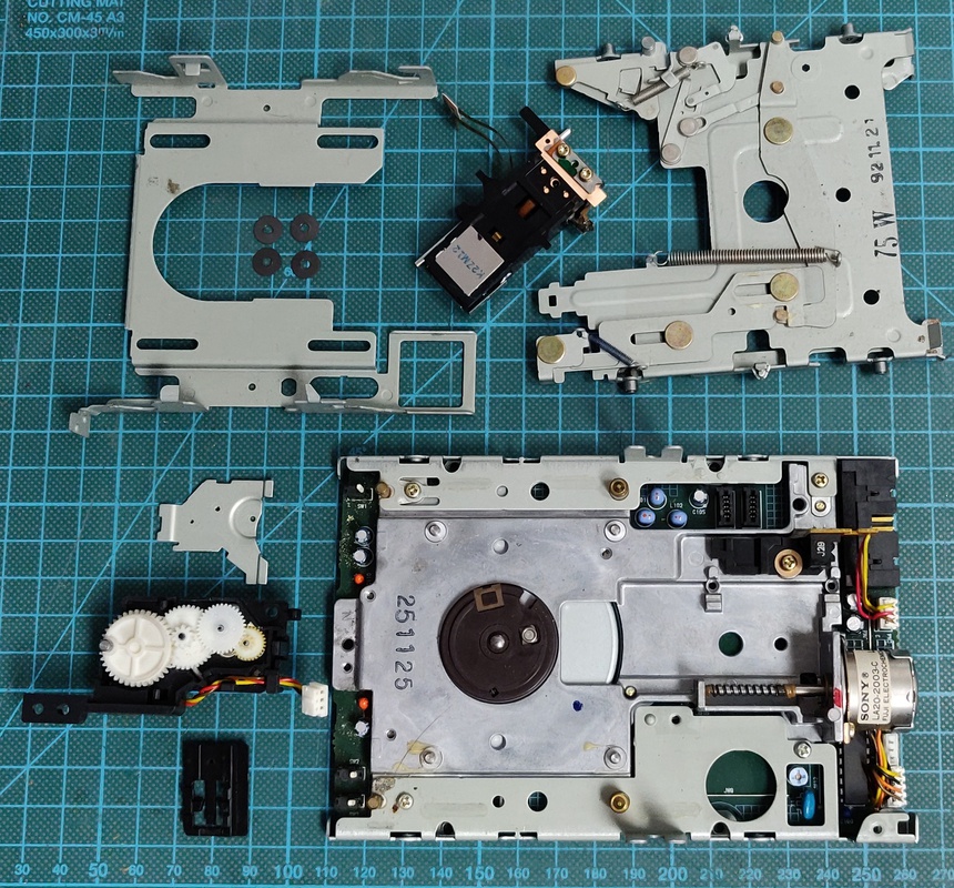 Floppy drive disassembled