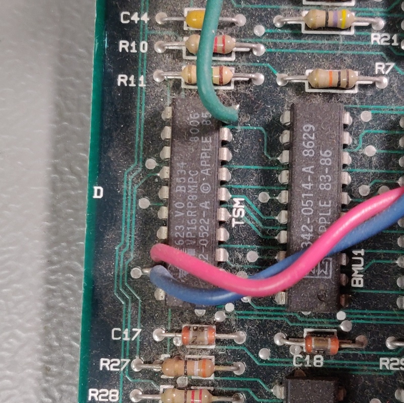 Bodge wires on ICs